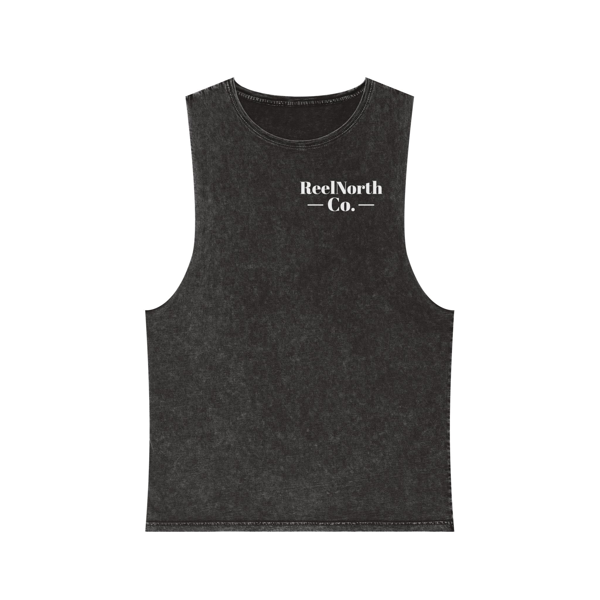 Keep It Reel Head North Tank — Fishing Mountain Stonewash Tank Top