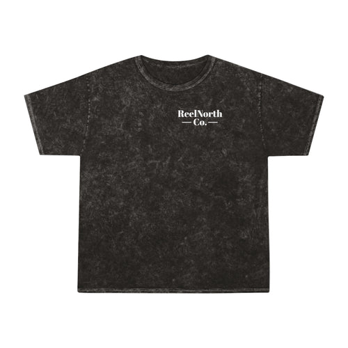 Fishing T-Shirt — "Live To Set The Hook, Never Miss The Strike" Mineral Wash Tee