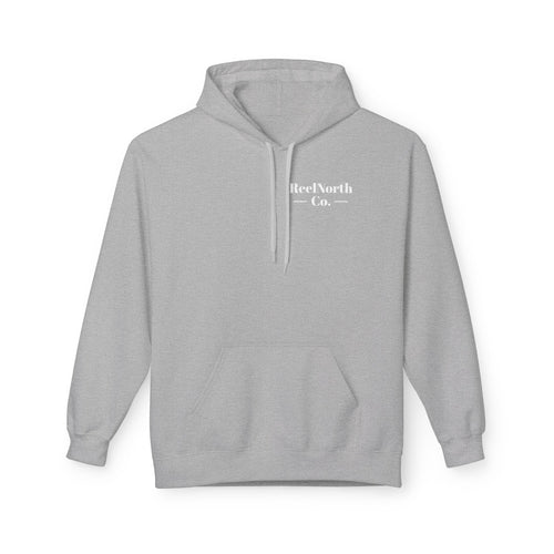 Fishing Hoodie — "Reel North Co. From First Light To Last Light" Pullover