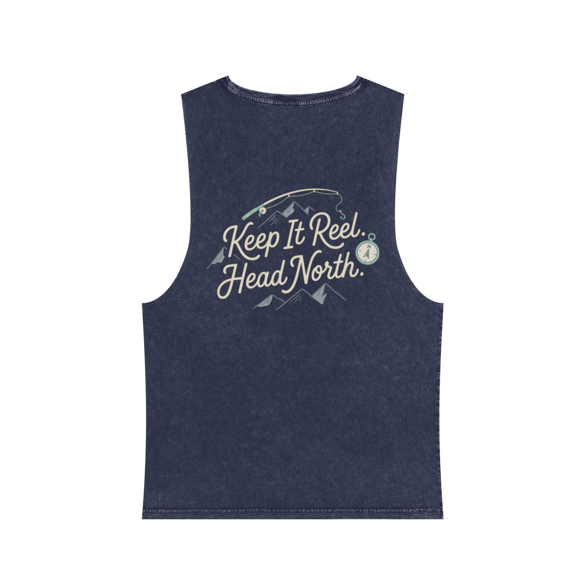 Keep It Reel Head North Tank — Fishing Mountain Stonewash Tank Top