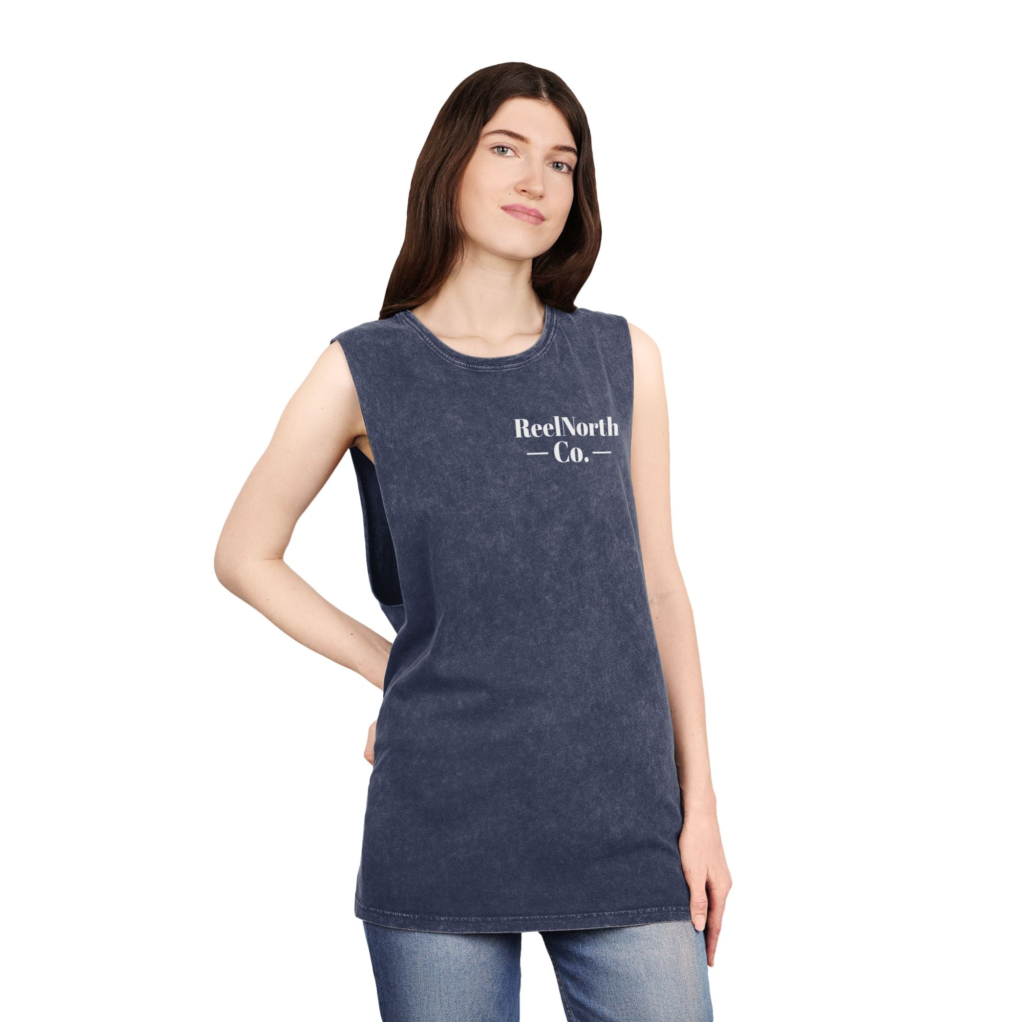 Keep It Reel Head North Tank — Fishing Mountain Stonewash Tank Top