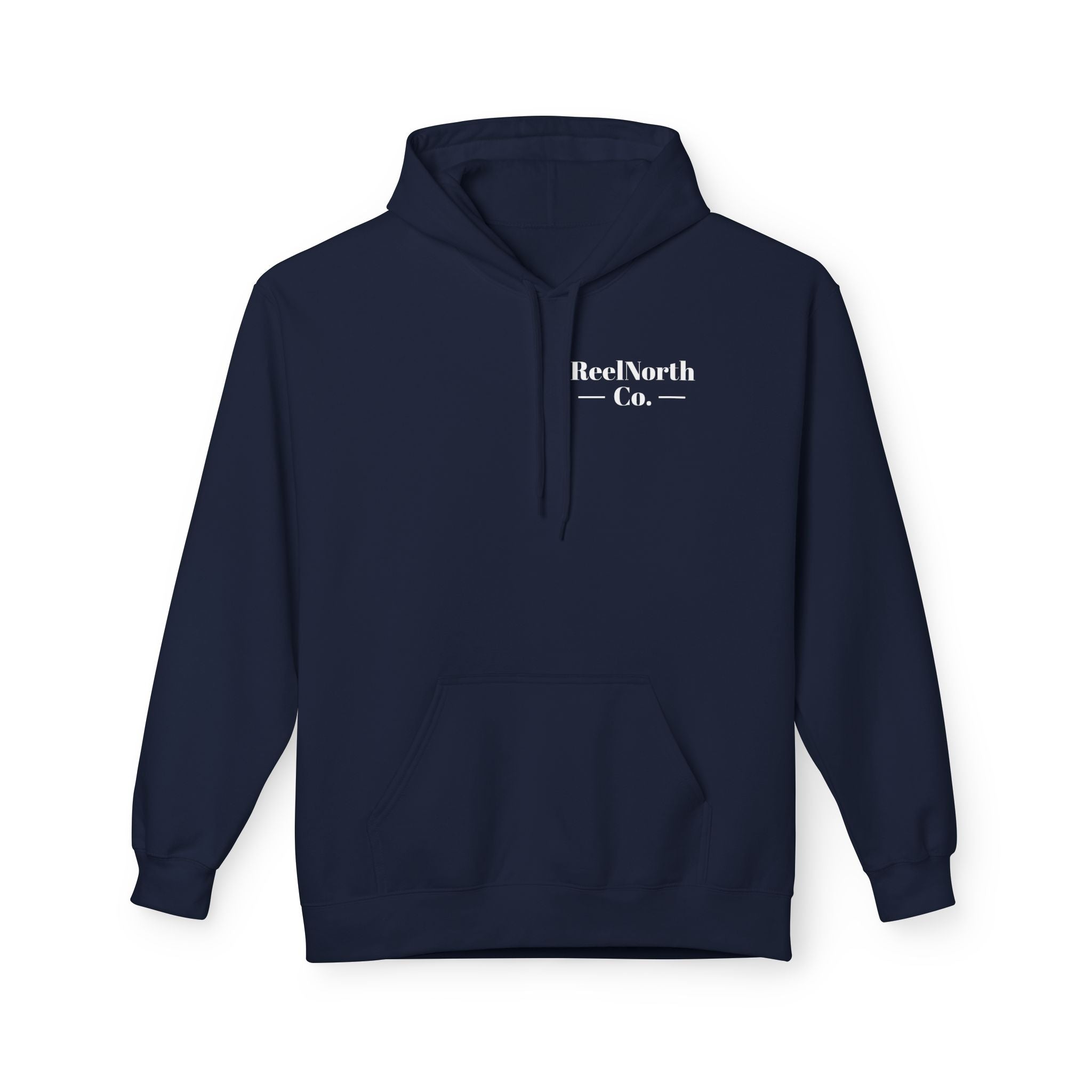 Fishing Hoodie — "Reel North Co. From First Light To Last Light" Pullover