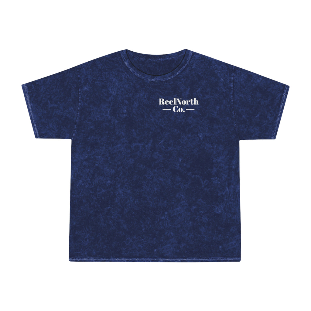 Fishing T-Shirt — "Live To Set The Hook, Never Miss The Strike" Mineral Wash Tee