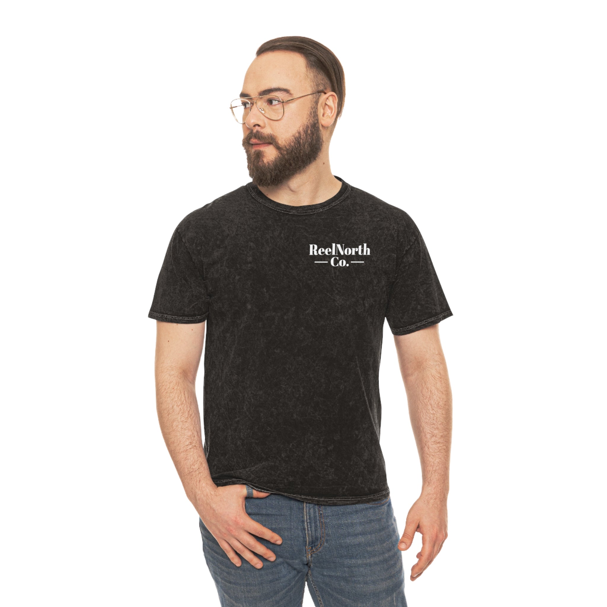 Fishing T-Shirt — "Live To Set The Hook, Never Miss The Strike" Mineral Wash Tee