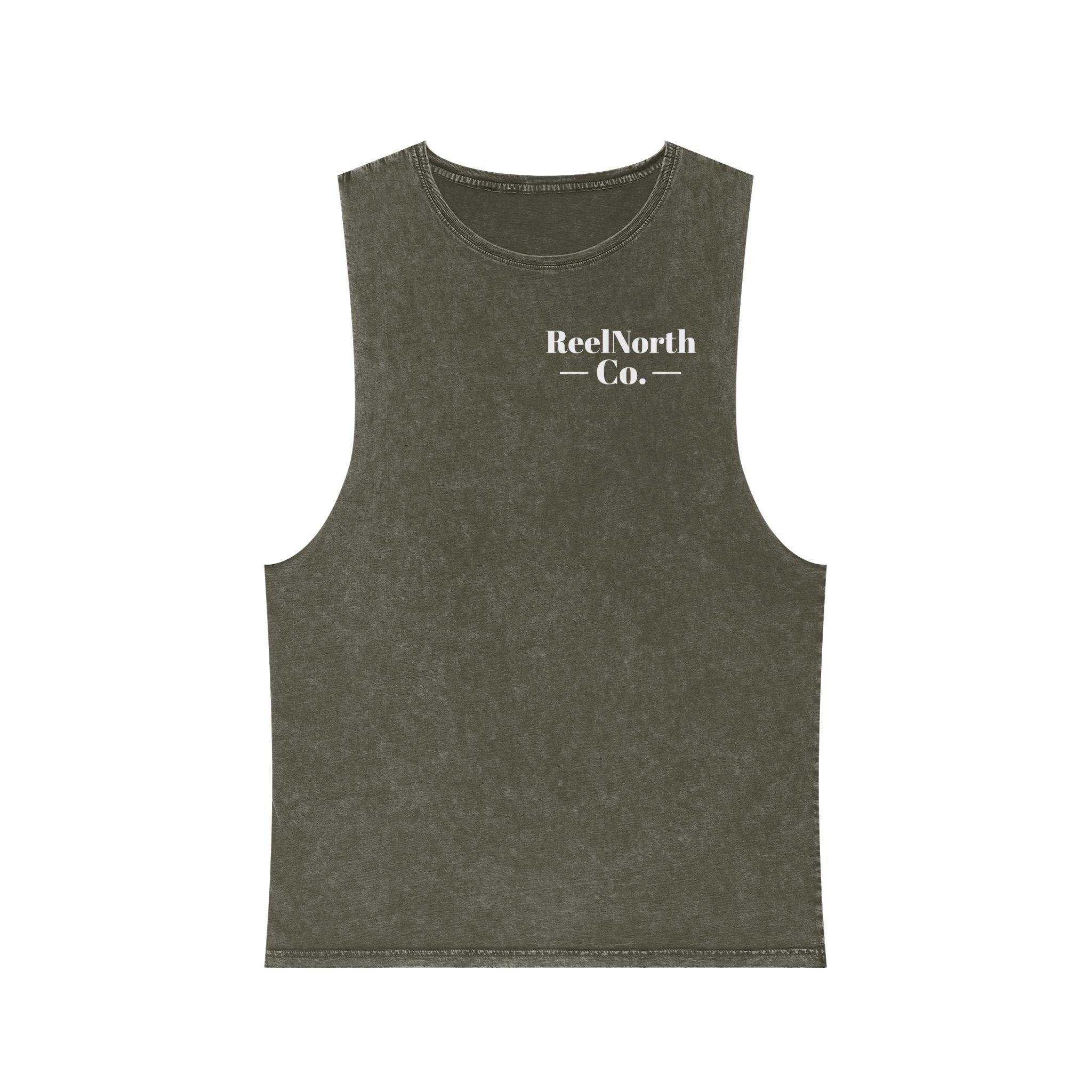 Keep It Reel Head North Tank — Fishing Mountain Stonewash Tank Top