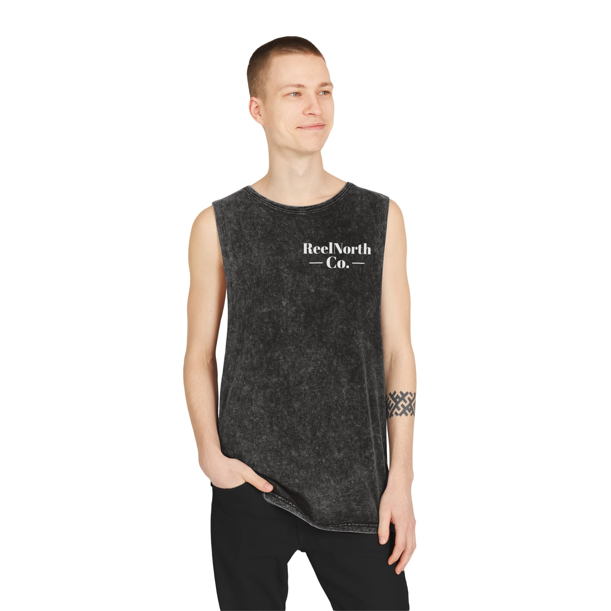 Keep It Reel Head North Tank — Fishing Mountain Stonewash Tank Top