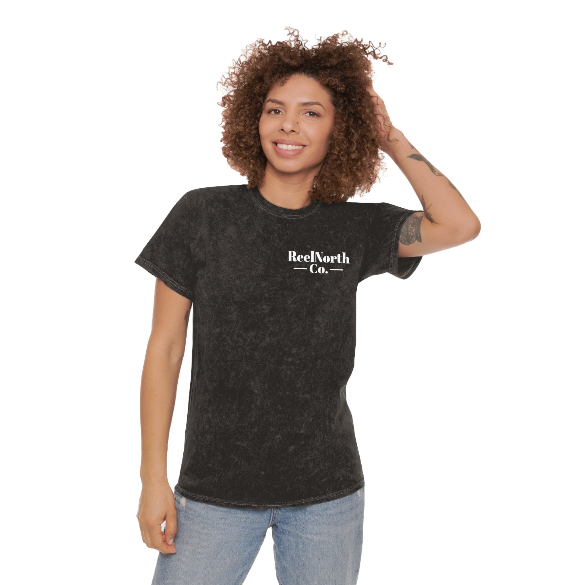 Fishing T-Shirt — "Live To Set The Hook, Never Miss The Strike" Mineral Wash Tee