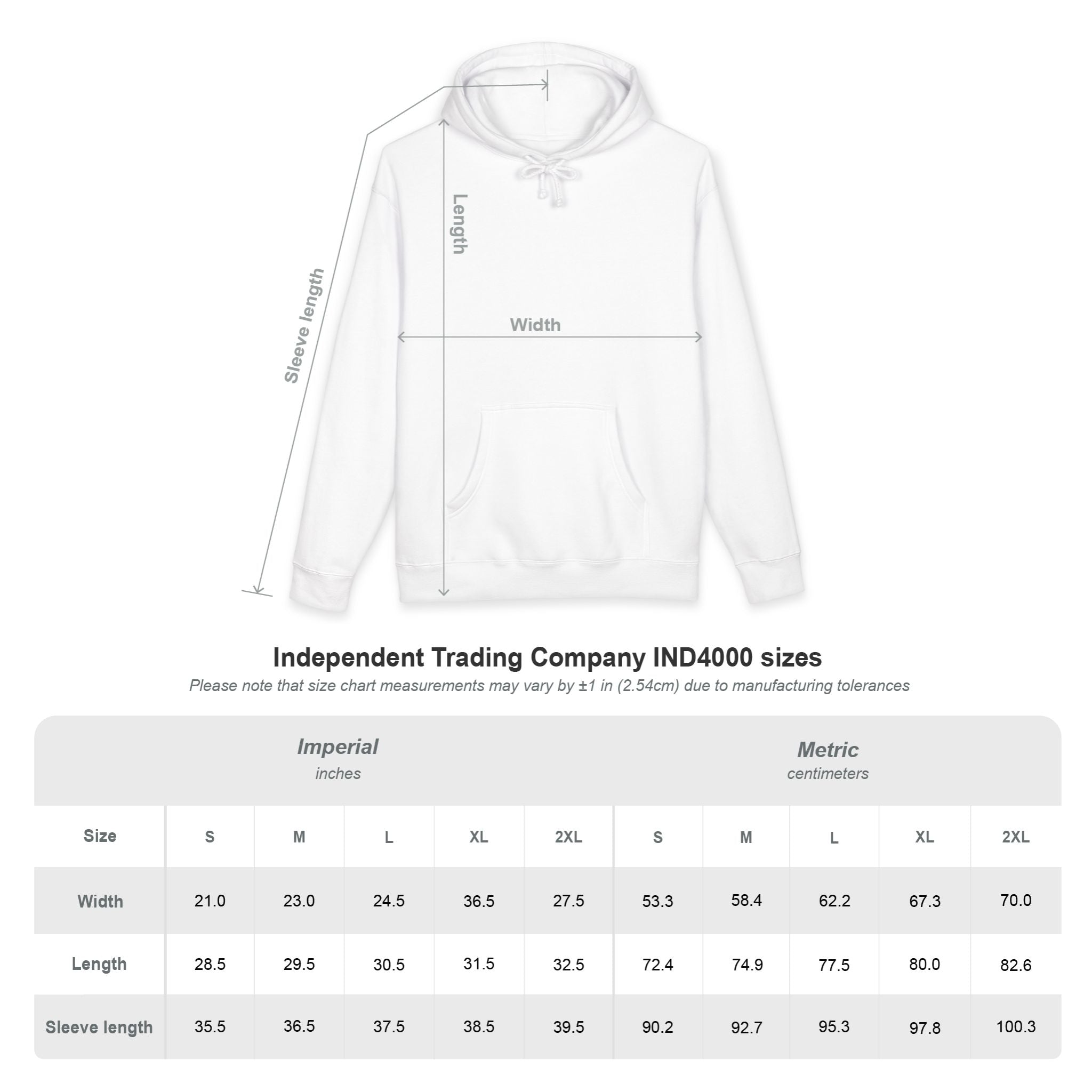 Hoodie — 'Red North Co.' Minimal Logo Pullover
