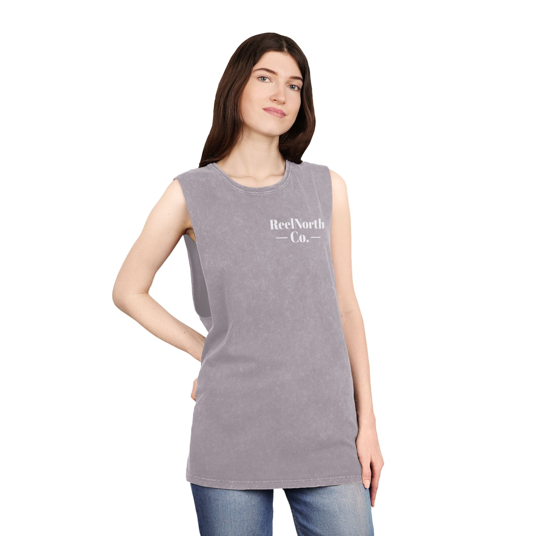 Keep It Reel Head North Tank — Fishing Mountain Stonewash Tank Top